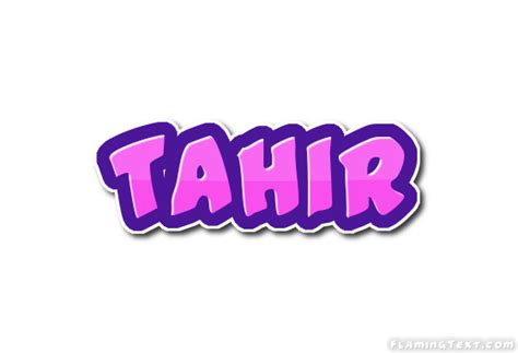 tahir Лого Бесплатный инструмент для дизайна имени от flaming text