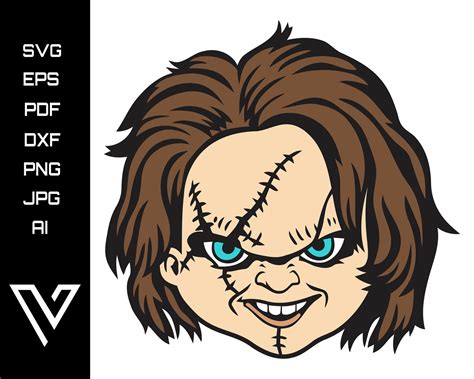 Chucky Face Childs Play Svg Cricut Cut File Silhouette Etsy