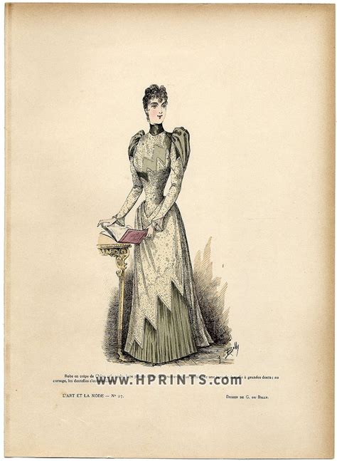 Lart Et La Mode 1890 N°27 G De Billy Colored Fashion In 2023