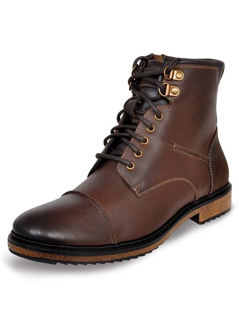 Buy Mens Brown Genuine Leather Classic Winter Boots At