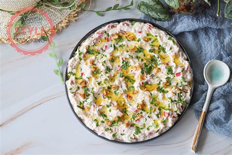 Celeriac And Red Pepper Salad With Yoghurt Recipe Turkish Style Cooking