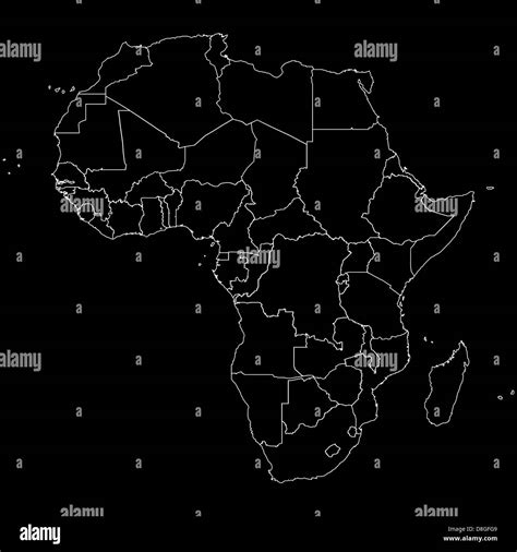 Mapa De África Del Esquema Fotografía De Stock Alamy