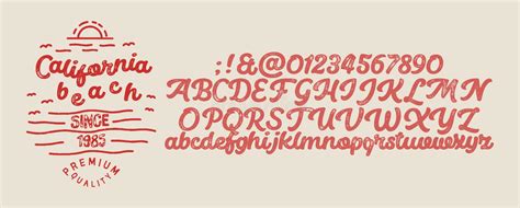 Vintage Brush Script Modern Alphabet Retro Typeface Stock Vector