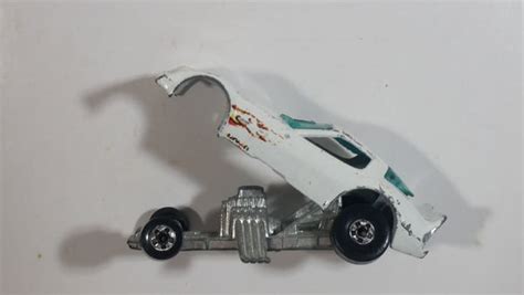 Vintage 1982 Hot Wheels Firebird Funny Car White Die Cast Toy Car Vehi