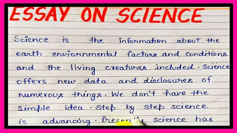 Essay On Science What Is Science Definition Of Science Youtube