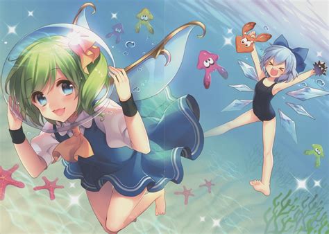 Cirno Daiyousei And Inkling Touhou And More Drawn By Masaru Jp