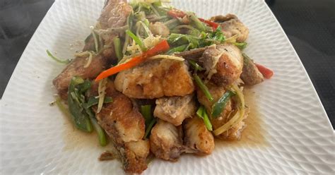 Stir Fried Sea Bass With Chinese Celery Recipe By Marumo Cookpad