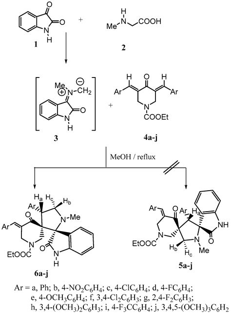 molecules free full text facial regioselective synthesis of novel bioactive spiropyrrolidine