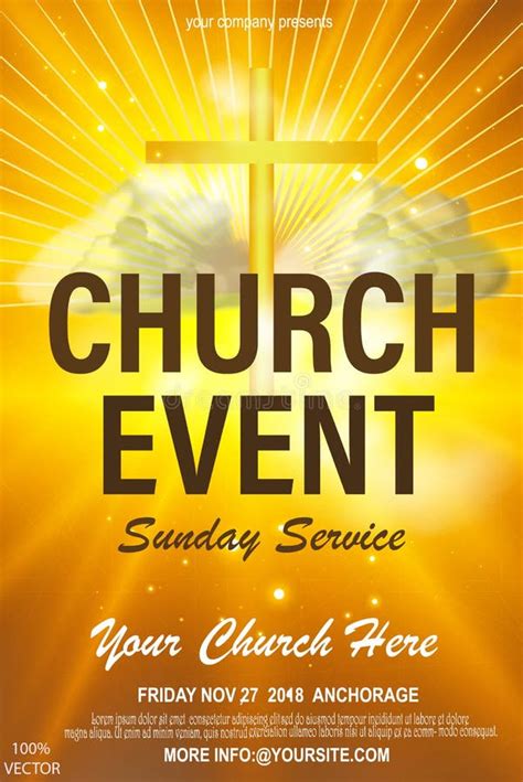 Christian Invitation Poster Template Religious Flyer Card For Church