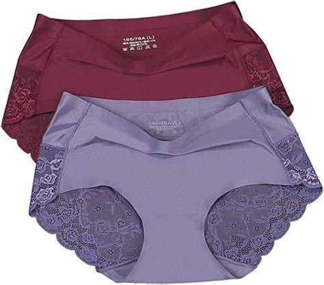 Womens Lace Underwear Panties Sexy Lingerie Brief Women Satin Silk