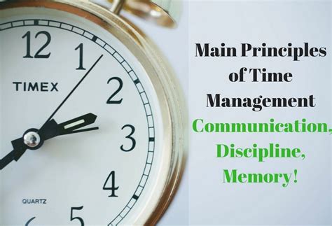 Main Principles Of Time Management Communication