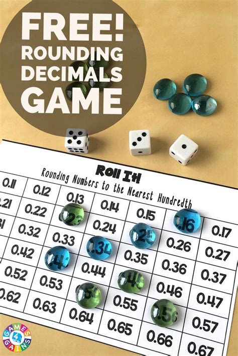 Roll It Rounding Game — Games 4 Gains Decimal Math Games Rounding