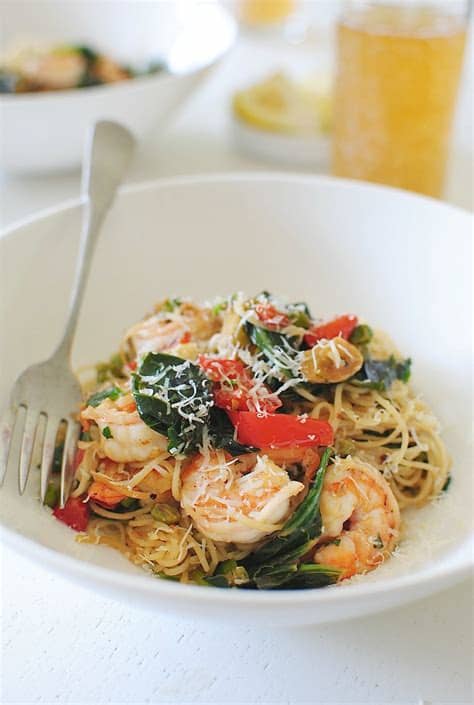 Add a chunk of butter to the sauce. Angel Hair with Seared Shrimp and Greens | Bev Cooks