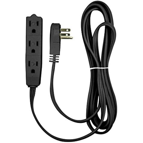 25 Feet Extension Cordwire 3 Prong Grounded Outlets Angled Flat