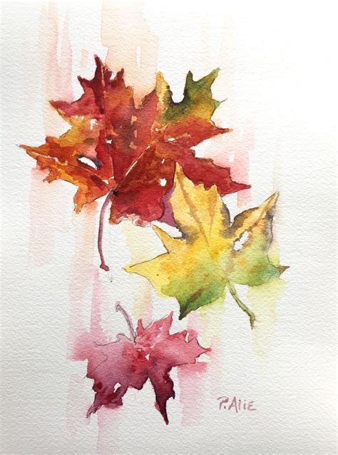 Autumn Leaves Demo Watercolor Watercolor Autumn Leaves Watercolor