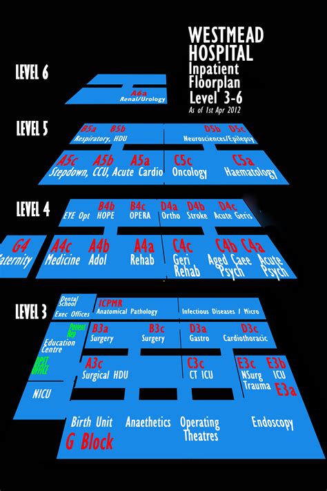 Westmead Hospital Map Color 2018