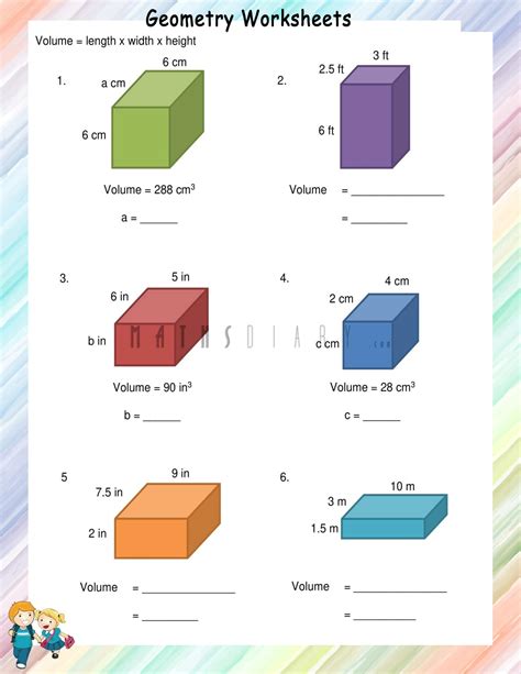 Volume Of Rectangular Prisms And Cubes Math Worksheets