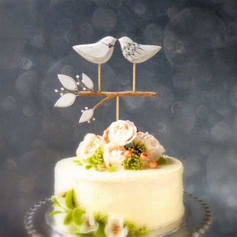 Love Birds And Pearl Topper Wedding Cake Topper Bird Cake Etsy
