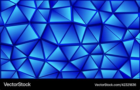 Blue Polygonal Mosaic Background Creative Design Vector Image