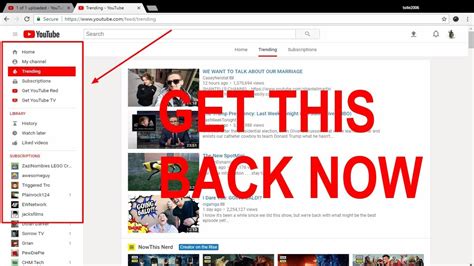 How To Restore The Old Youtube Layout Permanently Youtube