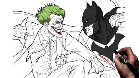 Dc Batman And Joker Illustration Batman Joker Drawing Sketch Batman
