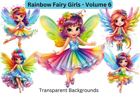 Rainbow Fairy Girls Volume 6 Graphic By Imagination Station · Creative
