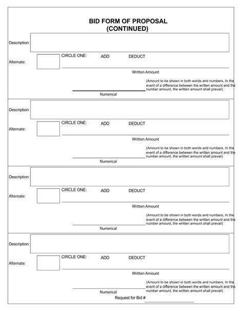 Printable Proposal Forms Printable Form Templates And Letter