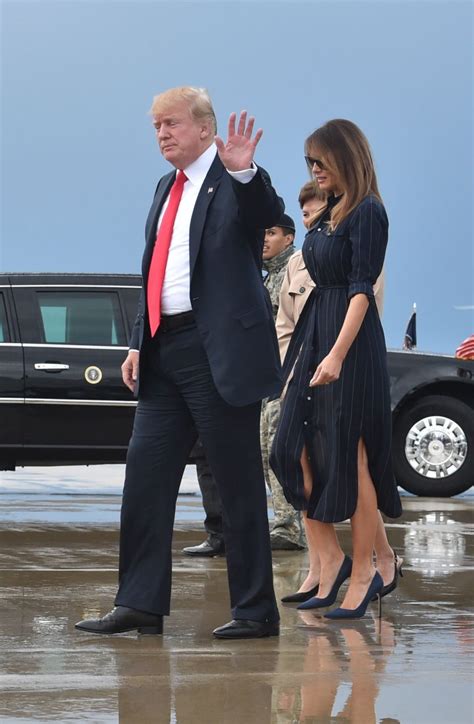 Fashion Notes Melania Trump Is All American In Ralph Lauren Pinstripes