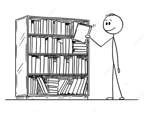 Book Readers Vector Art Png Cartoon Stick Figure Drawing Conceptual