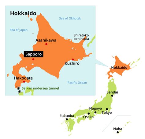 Bountiful nature, fascinating culture, and delicious cuisine. map-of-japan-hokkaido | Download them and print