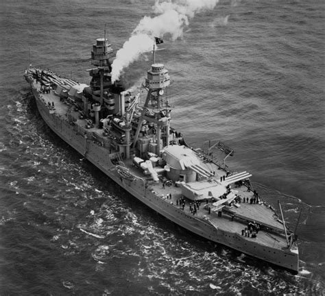14 In Pennsylvania Class Battleship Uss Arizona After Modernisation Late 1930s She Was The