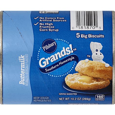 Pillsbury Grands Refrigerated Biscuits Southern Homestyle Buttermilk