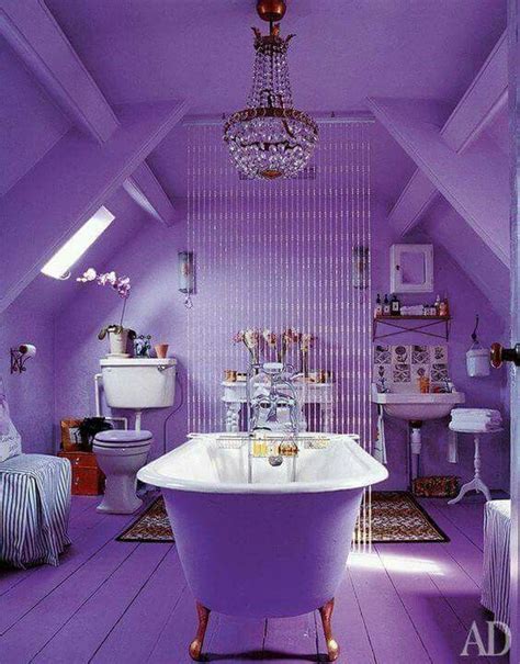 Purple, lavender, violet and plum bathroom ideas and paint colors. Pin by Kathy Rutz on PURPLE | Purple bathrooms, Purple ...