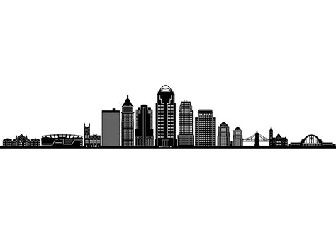 Cincinnati Ohio Usa Skyline Afbeelding Door Simpline · Creative Fabrica