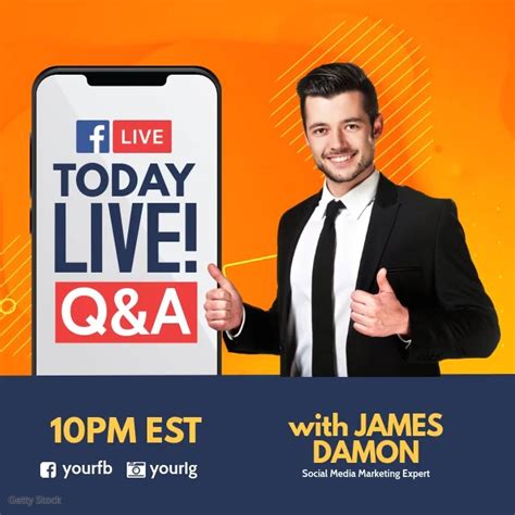 Pin On Facebook Live Poster Template