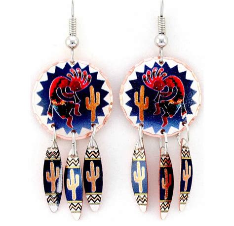 Splendid Dangle Native American Earrings Buy Handmade Native Jewelry
