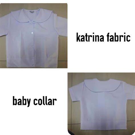 School Uniform Blousebaby Collarkatrina Fabric6 To Xl Shopee