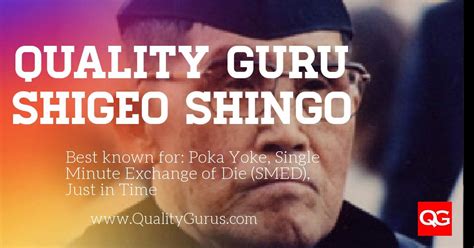 Shigeo Shingo Quality Gurus