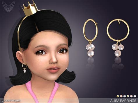 The Sims Resource Alisa Earrings For Toddlers