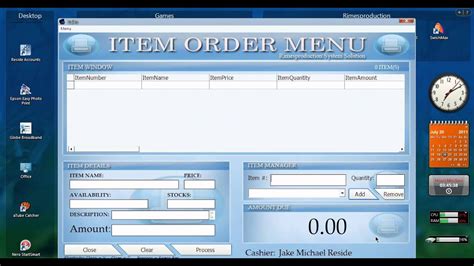Click on the order now tab. VB6 Freeware (Customized Sales and Inventory System) - YouTube