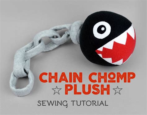 Sewing Tutorial Super Mario Chain Chomp Plush Sewing Tutorials Plush Pattern Chain Chomp