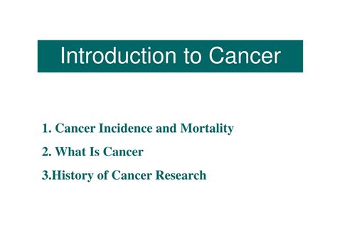Ppt Introduction To Cancer Powerpoint Presentation Free Download