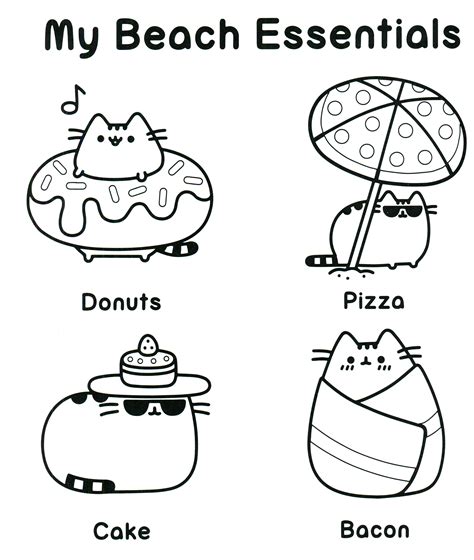 Pusheen The Cat Coloring Page