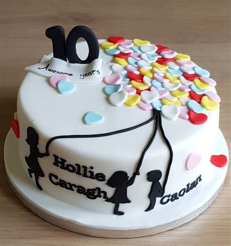 10 year wedding anniversary cake in 2020 | Happy anniversary cakes