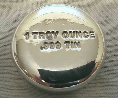 1 Troy Ounce 999 Fine Tin Round Grimm Metals