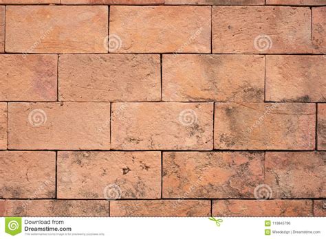 Grunge Orange Brick Wall Texture Backgroundoutdoor Wall Stock Photo