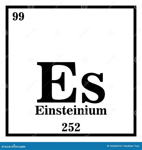 Einsteinium Periodic Table Of Elements Royalty Free Stock Image Cartoondealer Com
