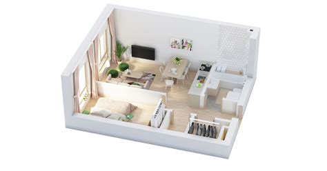 Or you could implement a few of these simpler, cheaper tricks to create multiple living areas in your. 40 More 1 Bedroom Home Floor Plans