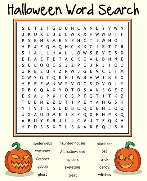 7 Best Images Of Halloween Word Search Printable Pages Printable