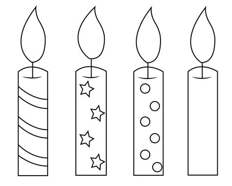 Printable Birthday Candles Template Printable Word Searches